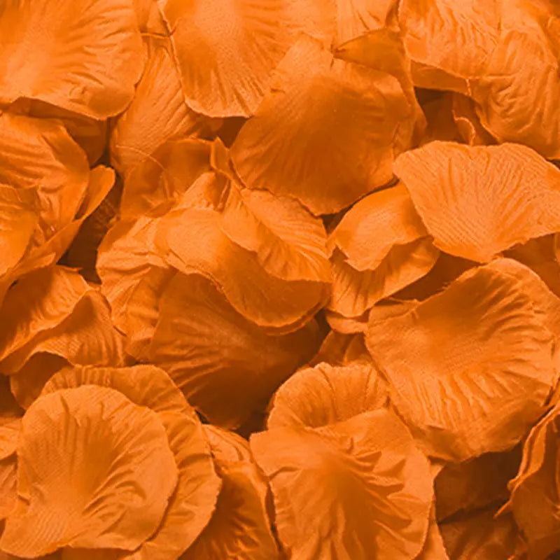 Artificial Orange Rose Petals Orange 150pcs