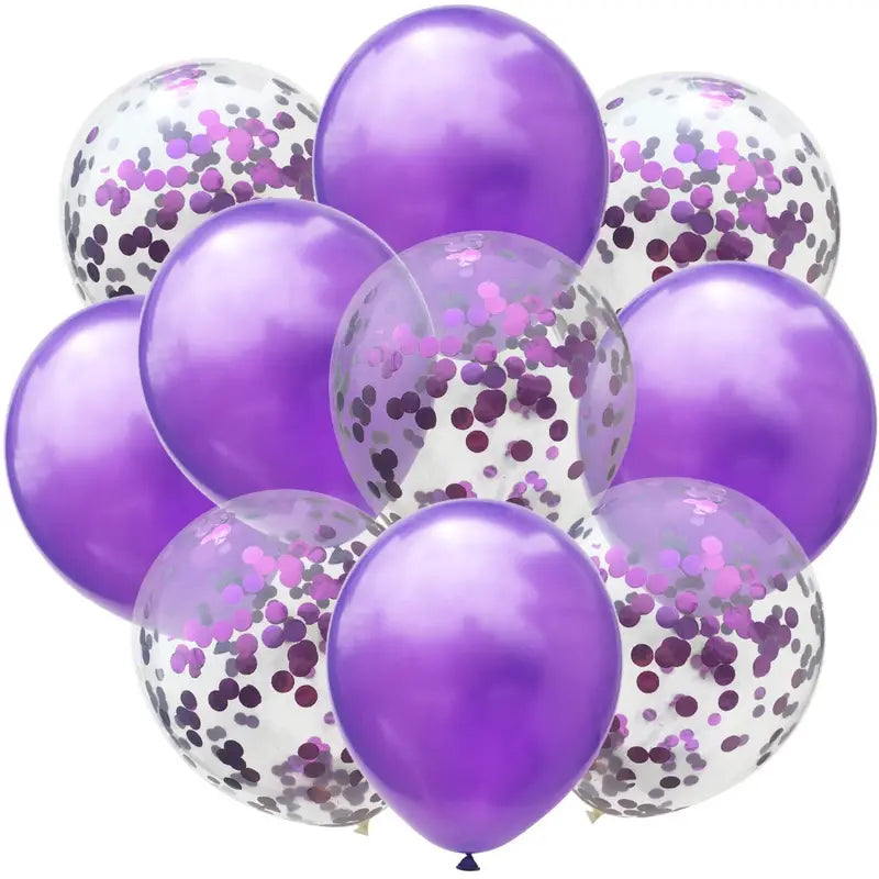 Latex Balloons with Confetti 10pcs in Bag Helium or Air