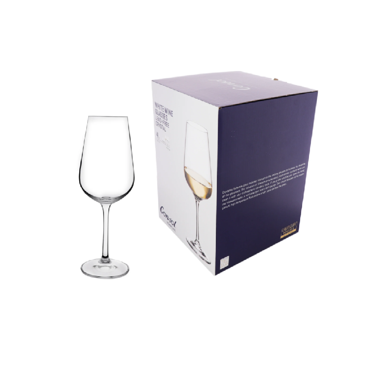 Consol Vienna Signature Crystal Stem Glass Tumbler3 White Wine 360ml  4pack