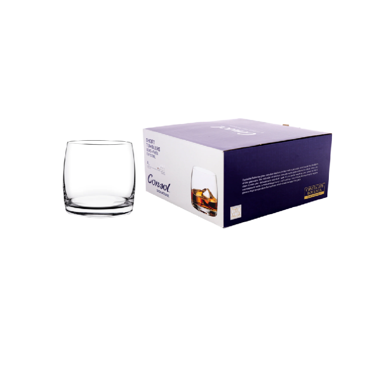 Consol Vienna Signature Crystal Short Glass Tumbler 290ml 4pack