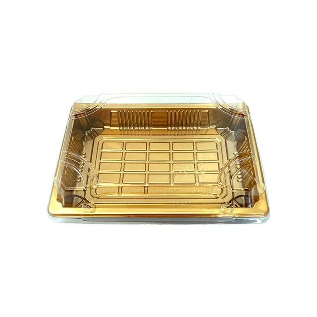 Disposable Serving To Go Plastic Box with Clear Lid 165x115x20mm