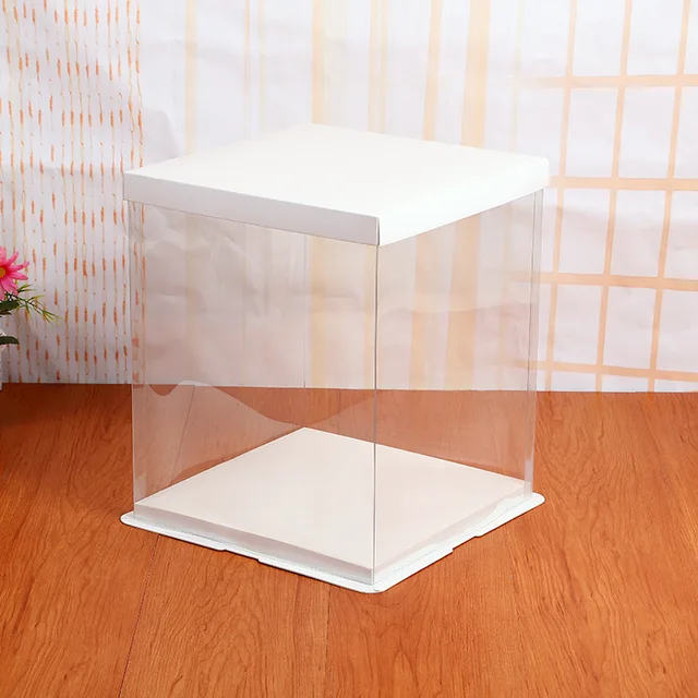 Plastic PVC Gift Box Transparent Square Heigthened