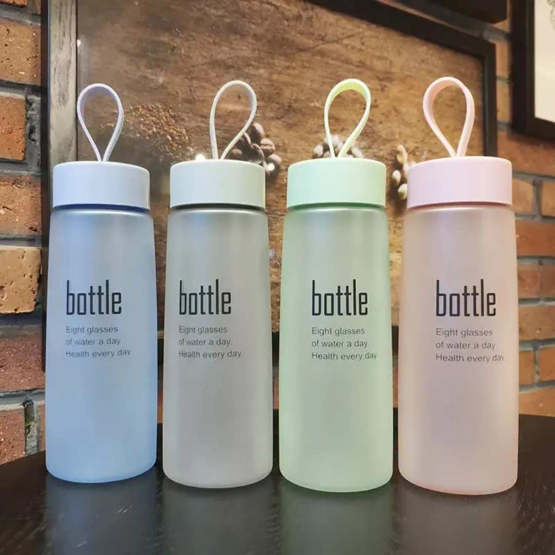 500ml Frosted Sports Water Bottle 19cm Patterned