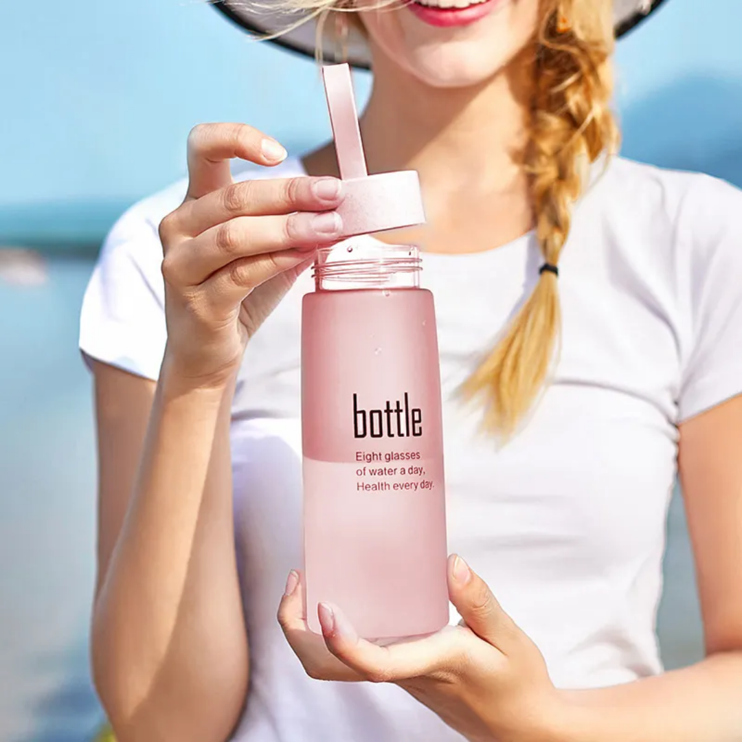 500ml Frosted Sports Water Bottle 19cm Patterned