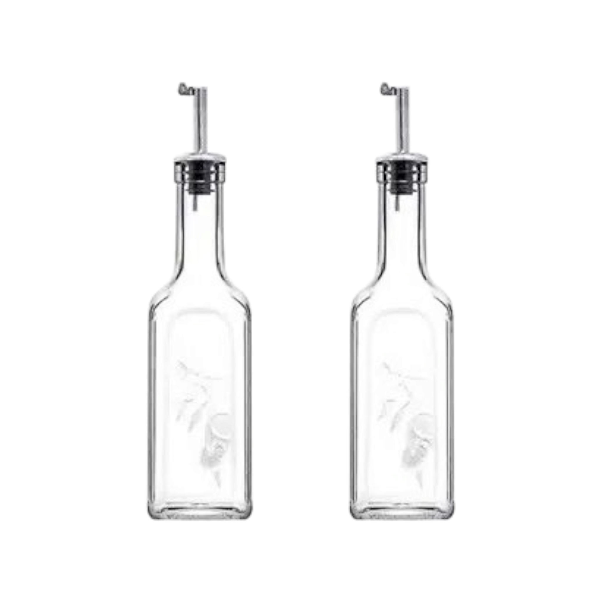 Pasabahce 345ml Oil & Vinegar Set with Metal Pourer 2pcs