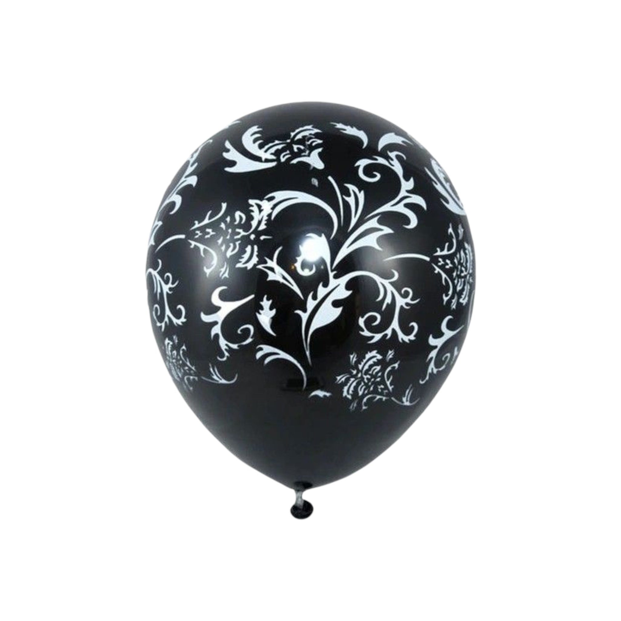 Metallic Helium Balloon 1pc Black with Patterned