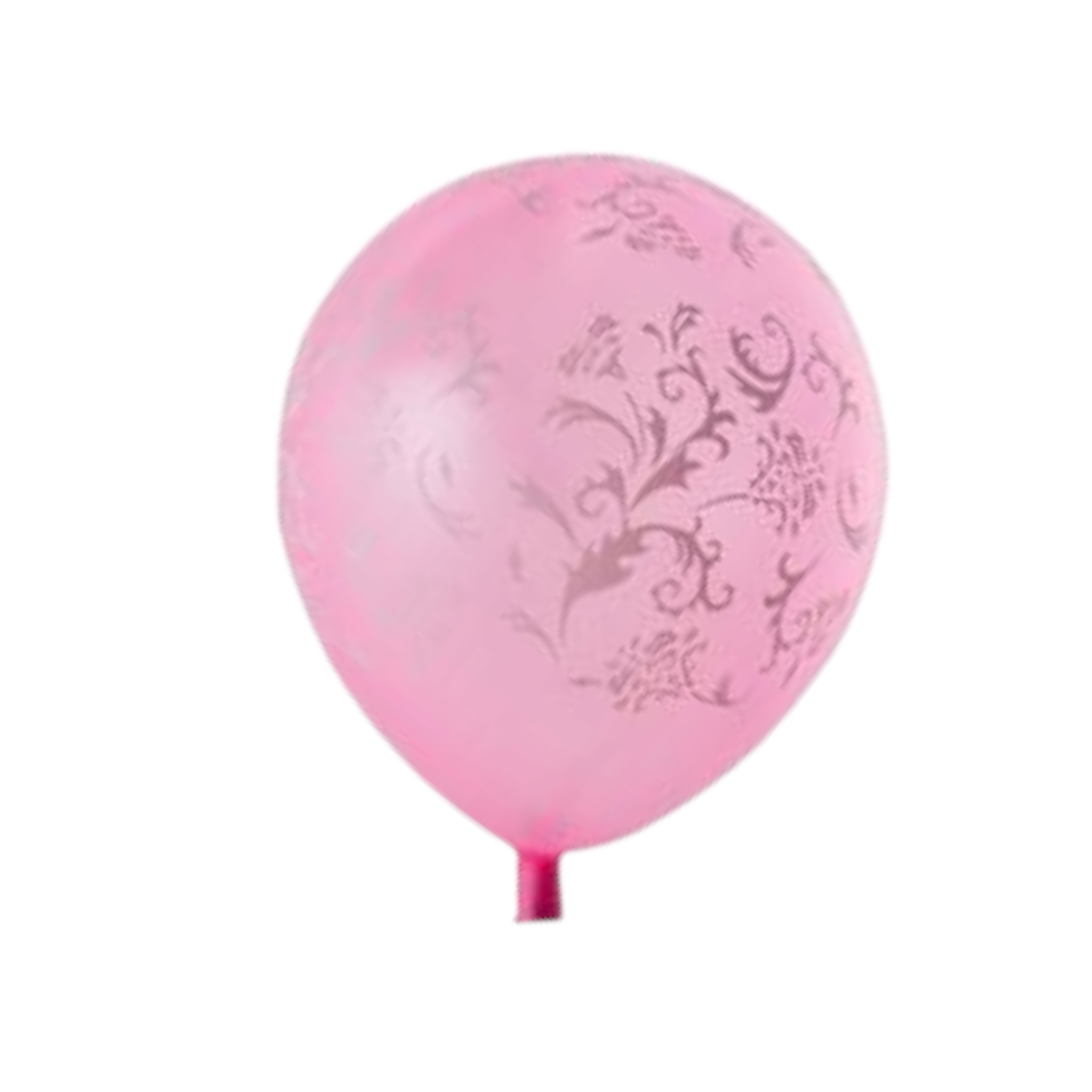 Metallic Helium Balloon 1pc Pink with Flower Patterned