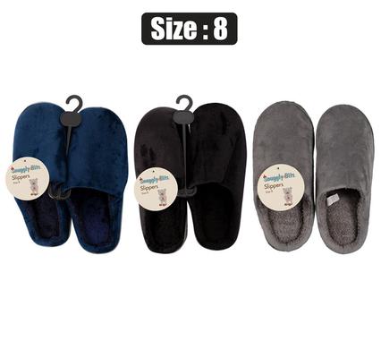Slip-On Slippers Plain Size 8