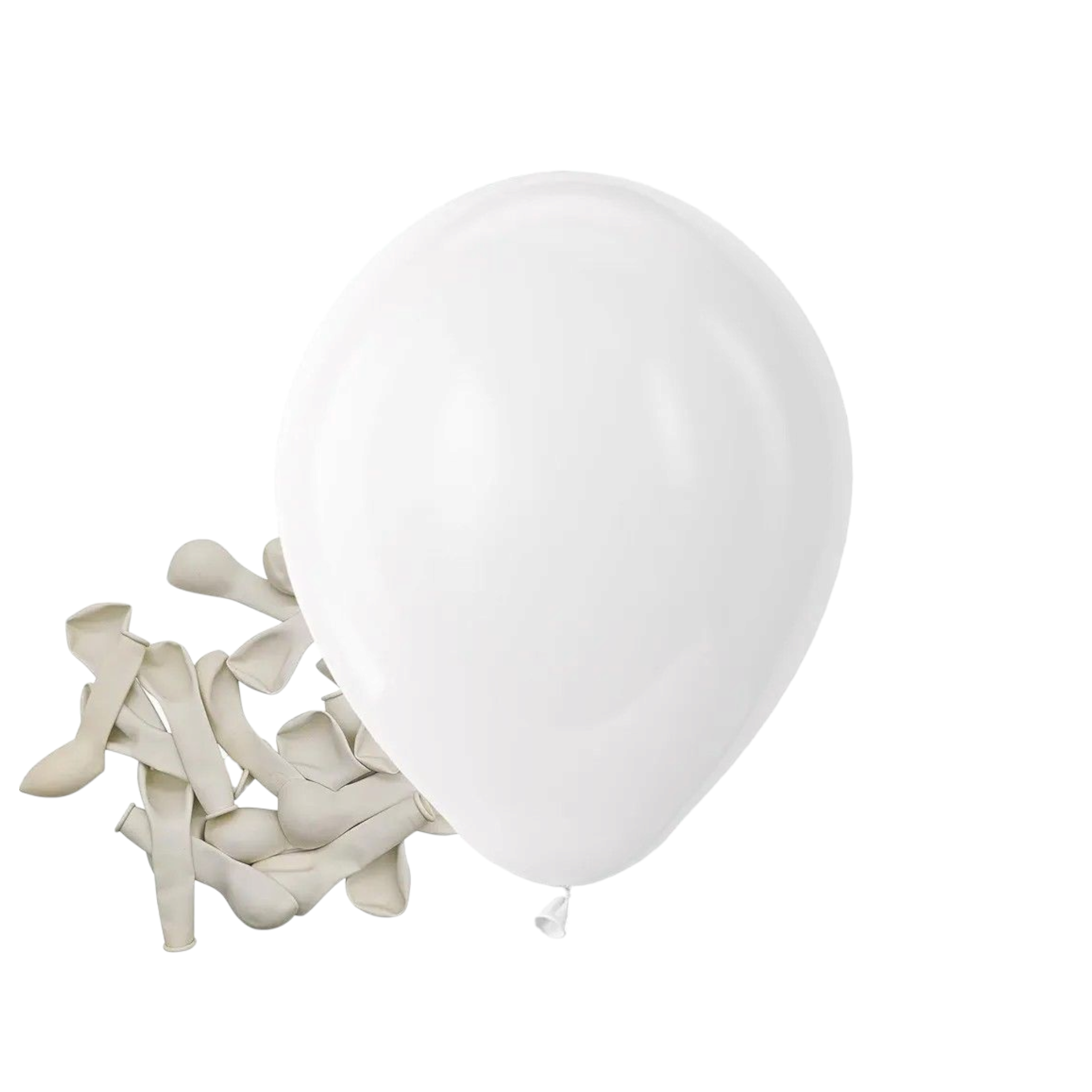 Helium Balloons White 30cm 6pack