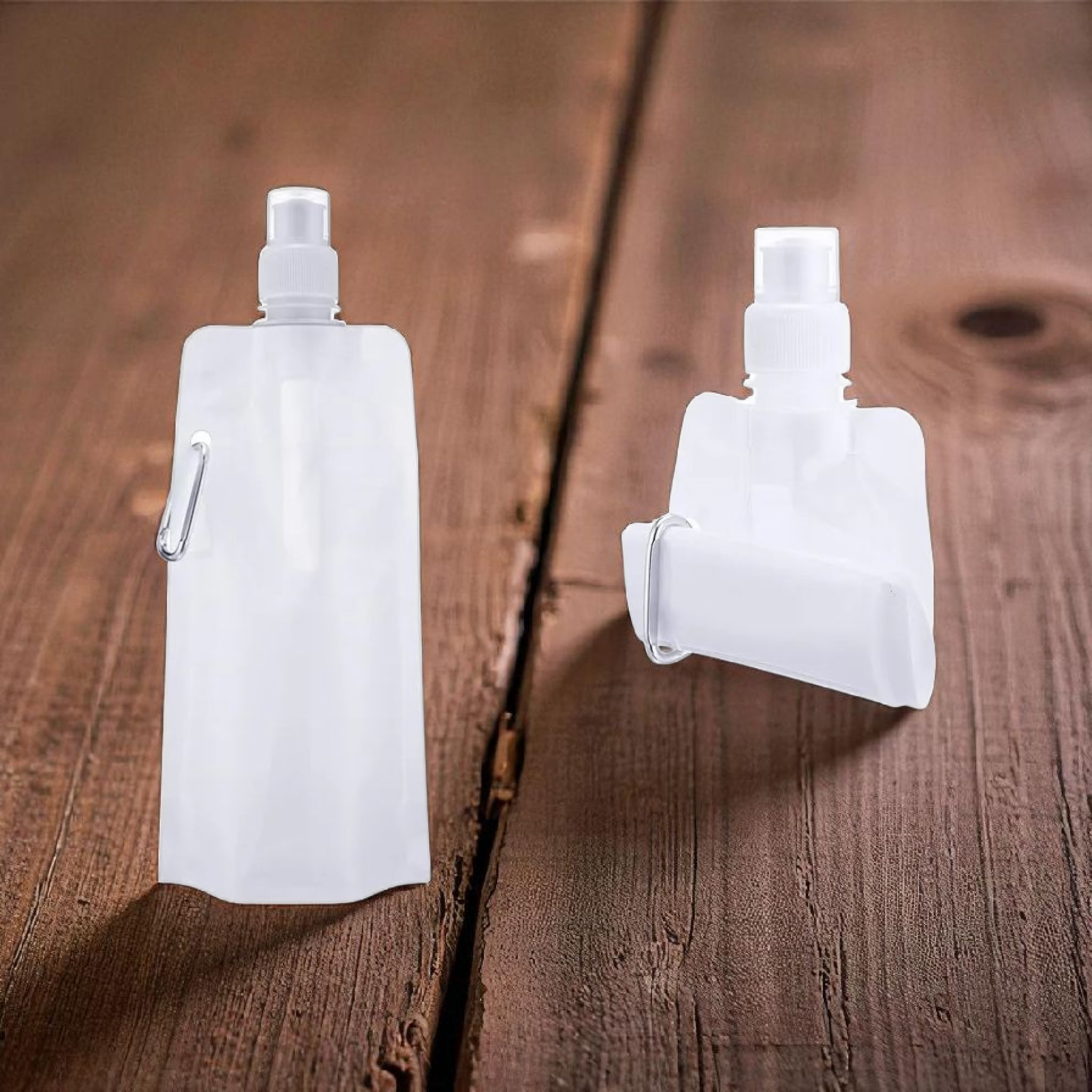 500ml Travel Drinking Pouch Bag Foldable with Pushup Spout & Hanging Clip