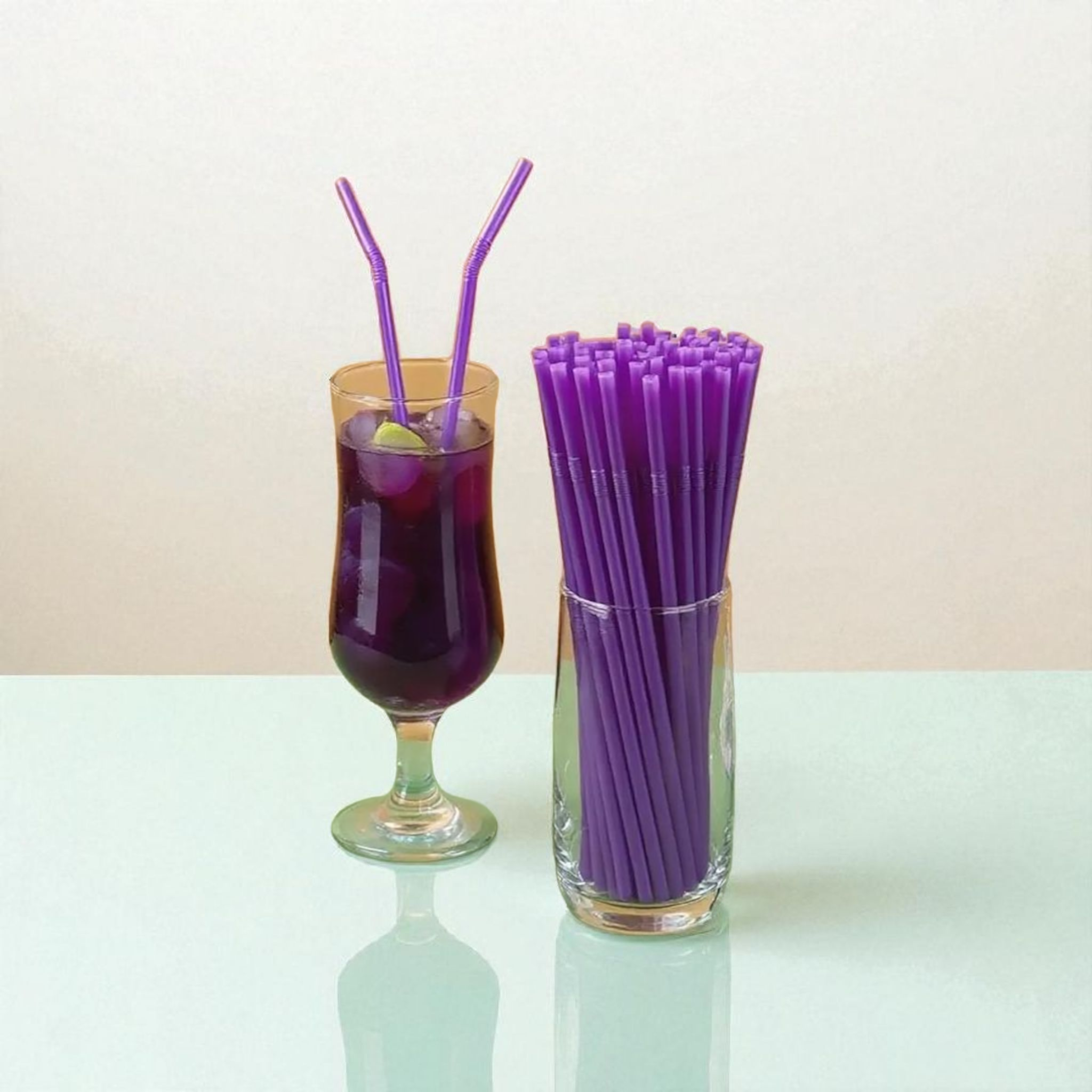 Flexible Bendy Straws Plastic 5mm 100pack