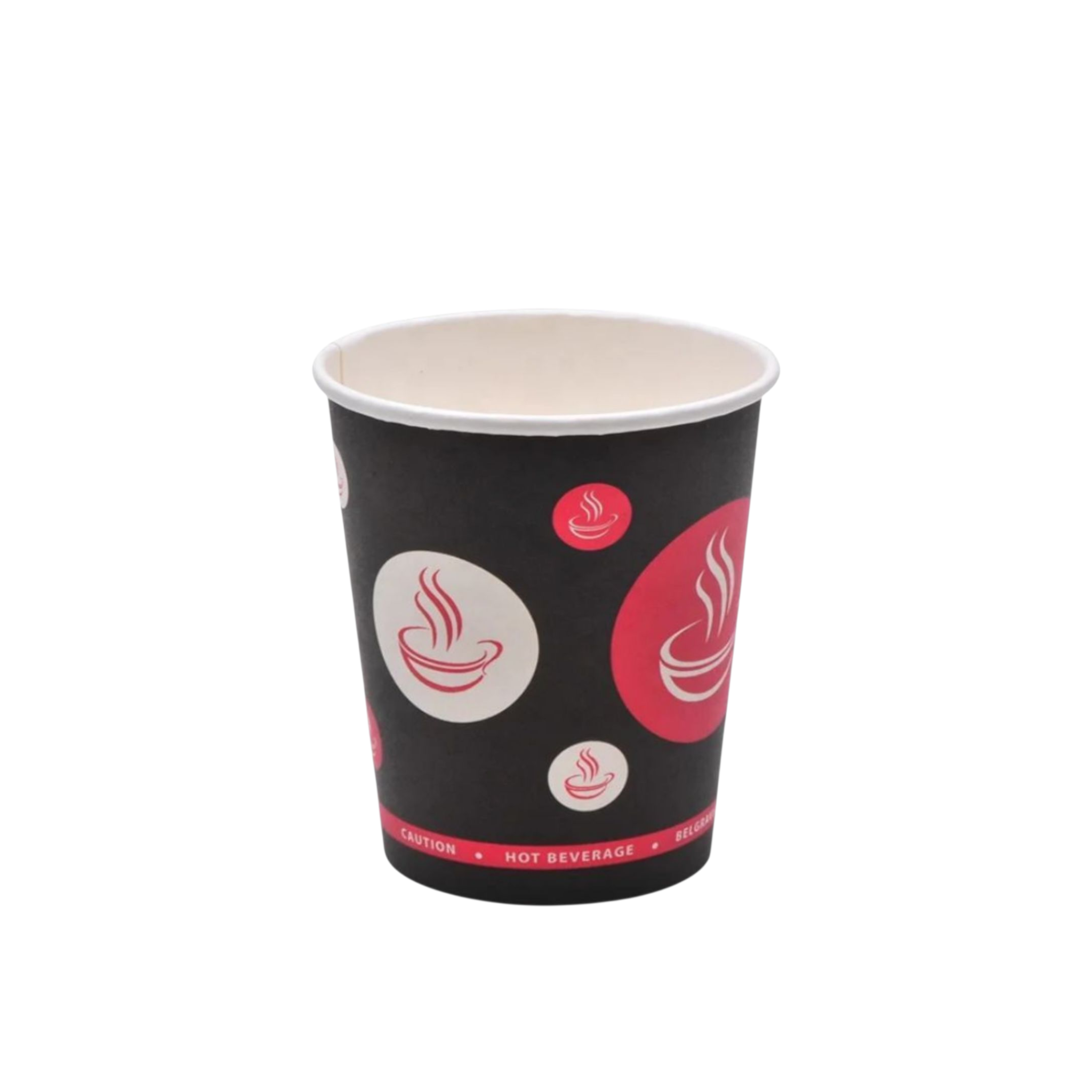 250ml Vending Paper Coffee Cups Disposable Patterned 10pack