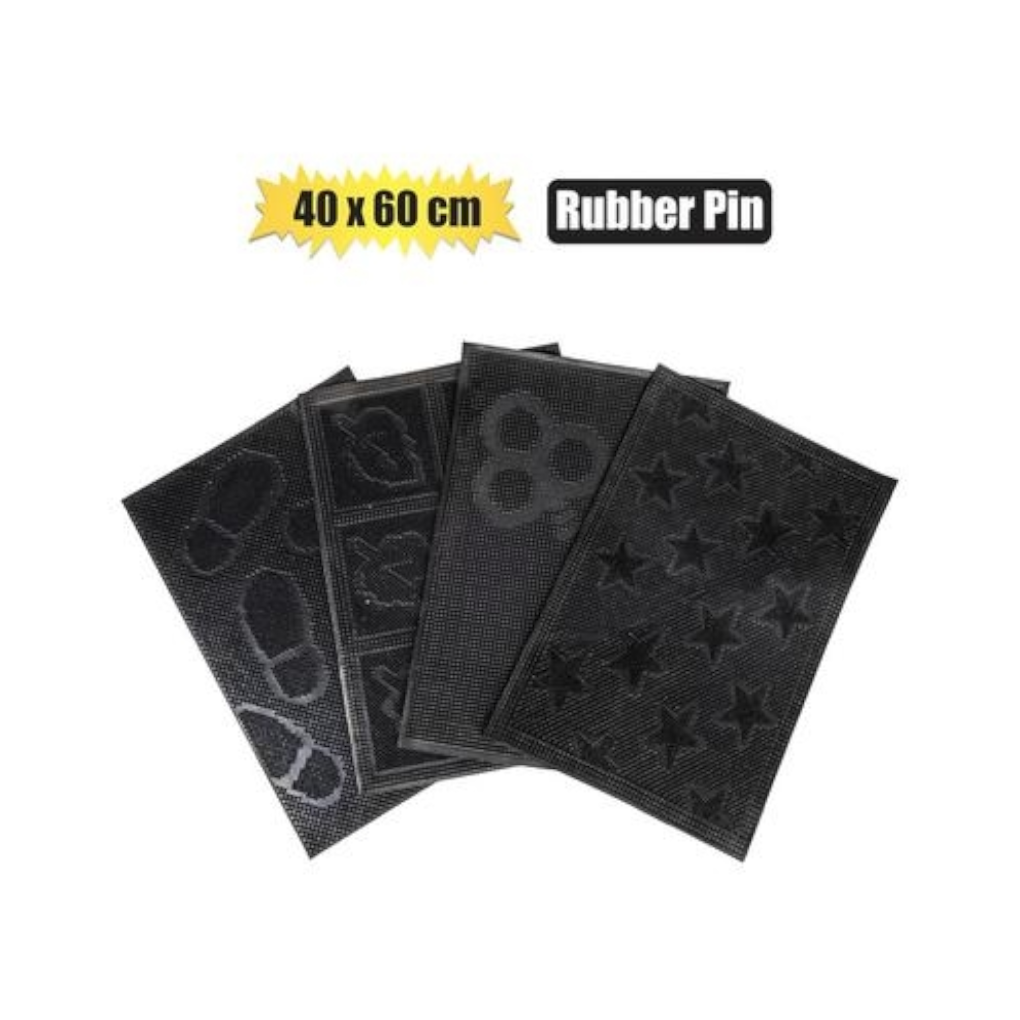 Doormat Rubber Pin 6mm 40x60cm 1pc