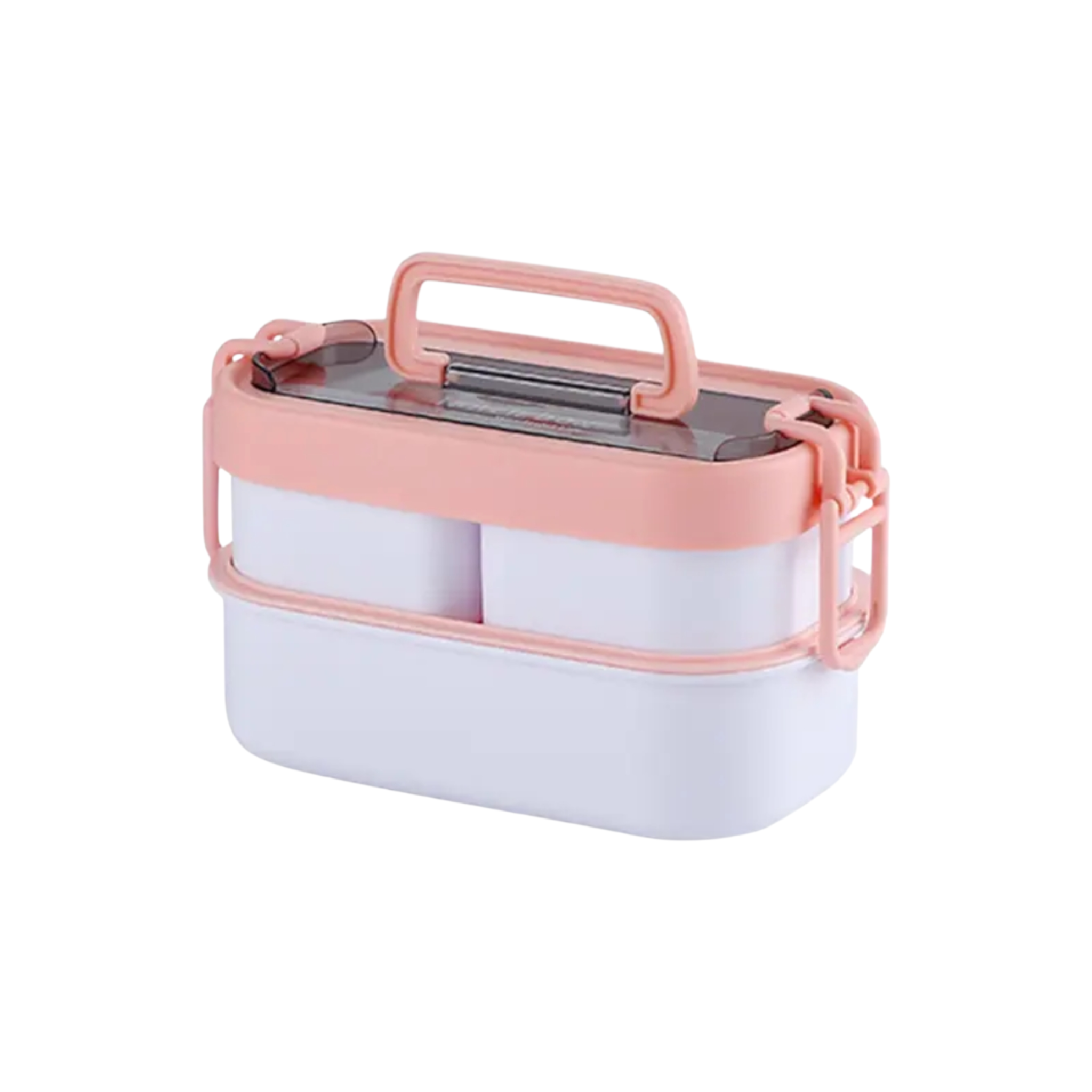 Wonderful Life Stackable Lunch Box 4-Containers with Spoon & Fork 1000ml