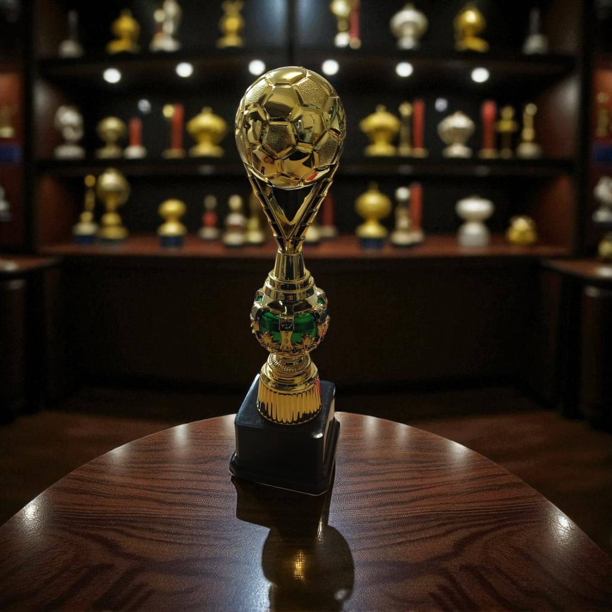 Gold Plastic Trophy Cup with Black Base 28cm