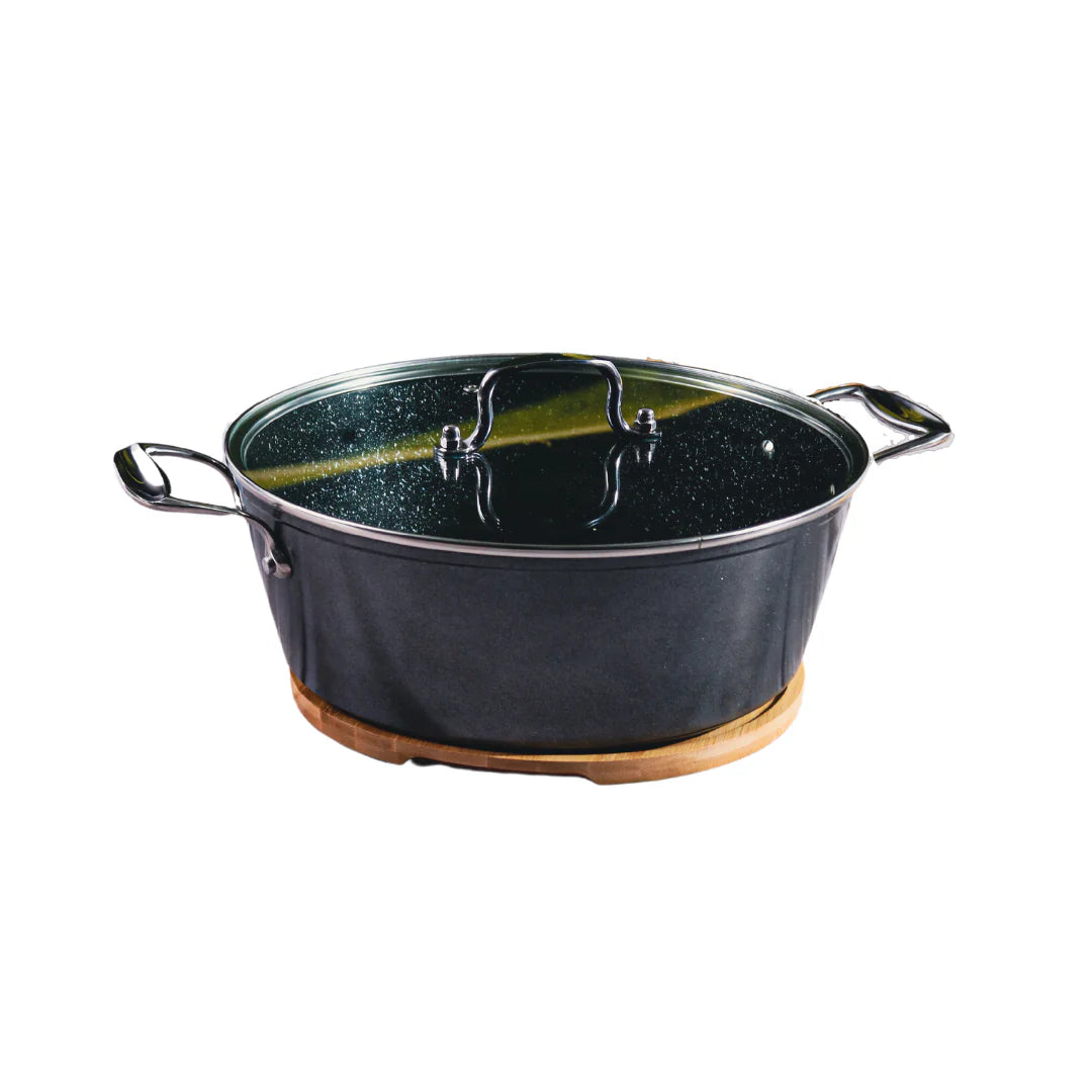 Cookware Pot 3 Layer Non Stick Glass Lid 30cm SGN1846