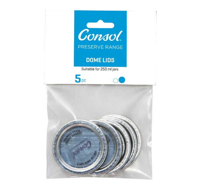 Consol Preserve Jar Lid Domes for 250ml Jar 5pack 27133