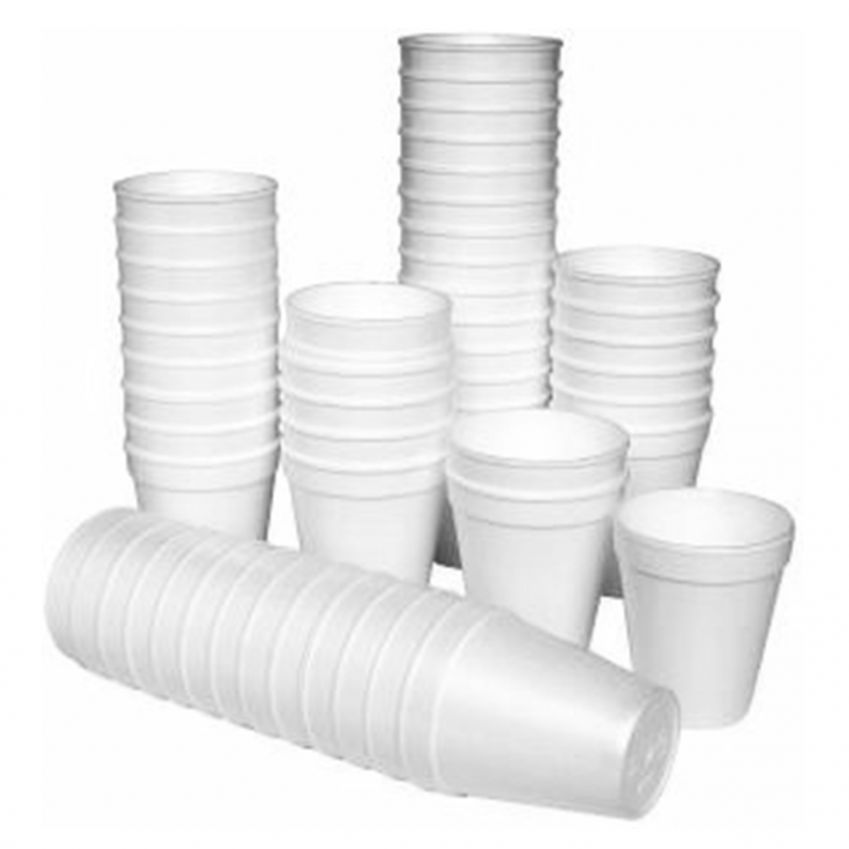 125ml Foam Cups Polystyrene HC.4 Disposable 100pack