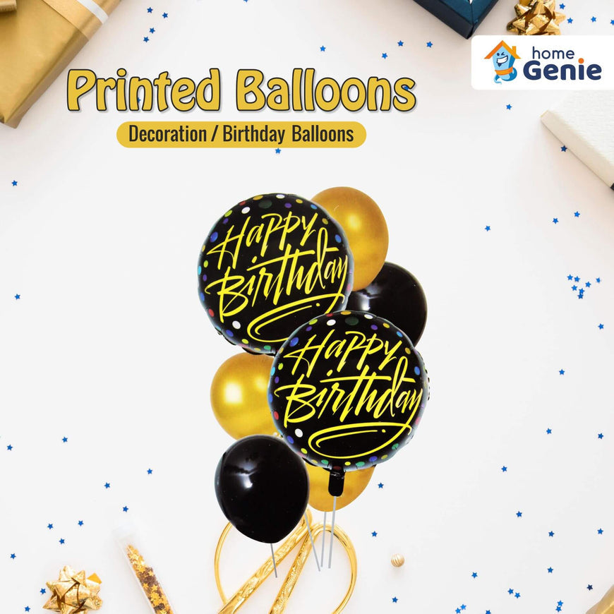 Happy Birthday Printed Balloon 7pcs Set