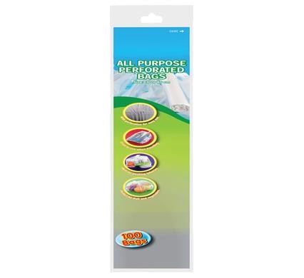 Disposable All Purpose Plastic Perforated Bags 30x40cm 100pack