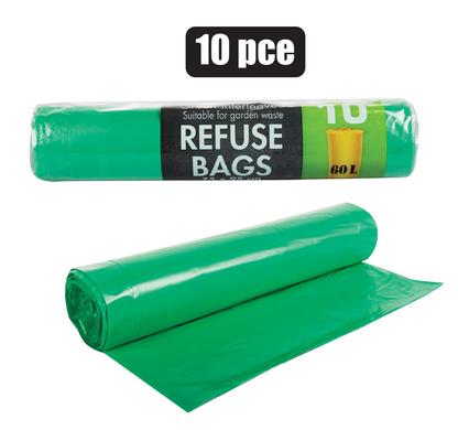Green Garden Refuse Bag Roll Perforated 750x950mm 10pack