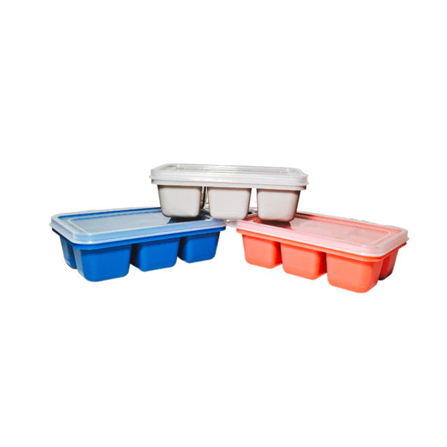 Ice Cube Tray 6 Grid Silicone with Lid