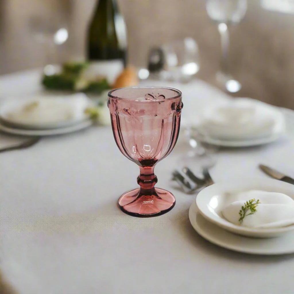 Diamond Libbey Glass Tumbler Stemmed 6pack