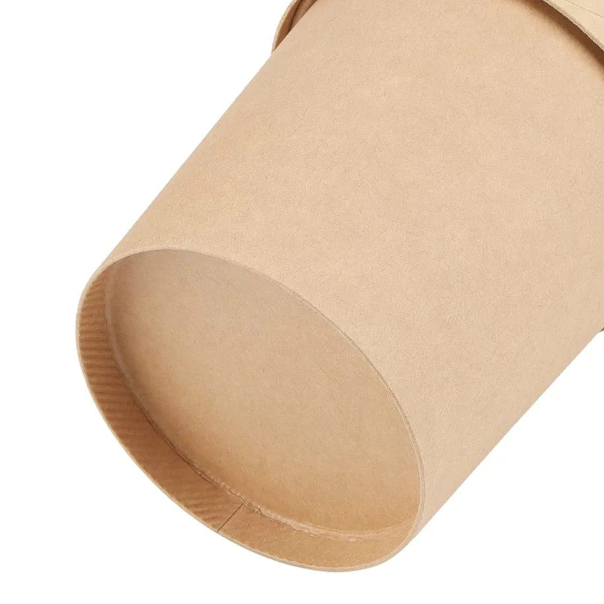 Kraft Paper Double Wall Ice Cream Cup 470ml Vintage Kraft Tubs with Vented Lid 10pack