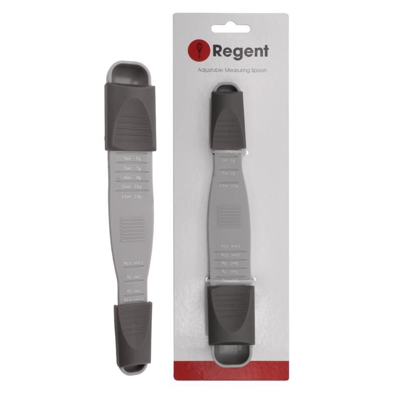 Regent Bakeware Adjustable Measuring Spoon Grey Plastic 0.5ml and 13ml