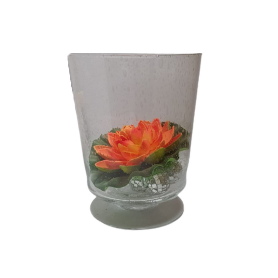 Glass Flower Soda Vase Small SGN569