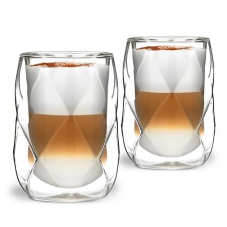 Winox Borosilicate Double Wall Cup 350ml Stylish 2pc GL2932