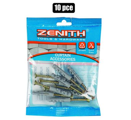 Zenith Curtain Plugs with Screw 10pcs