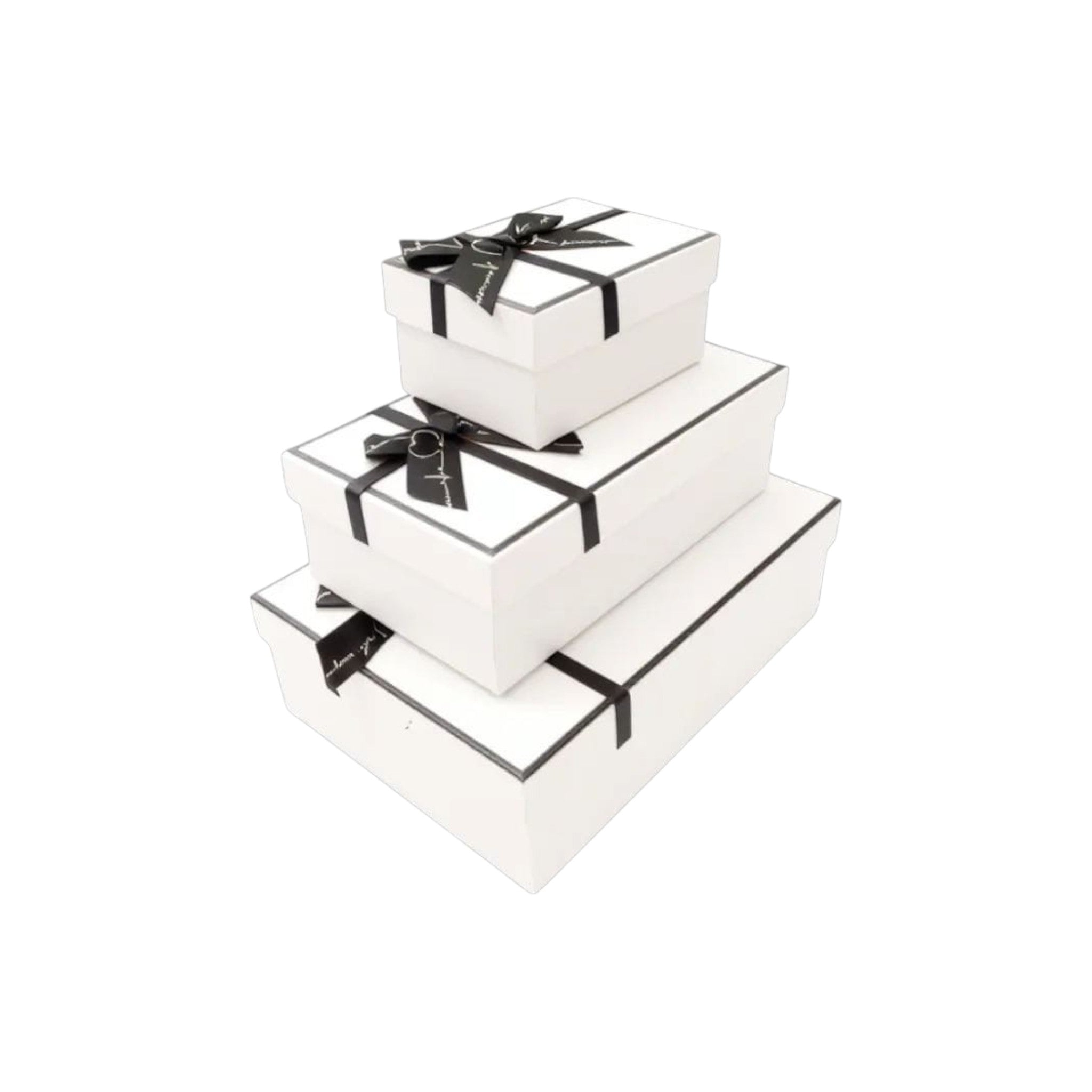 Nested Luxury Bow Gift Box 3pc Set