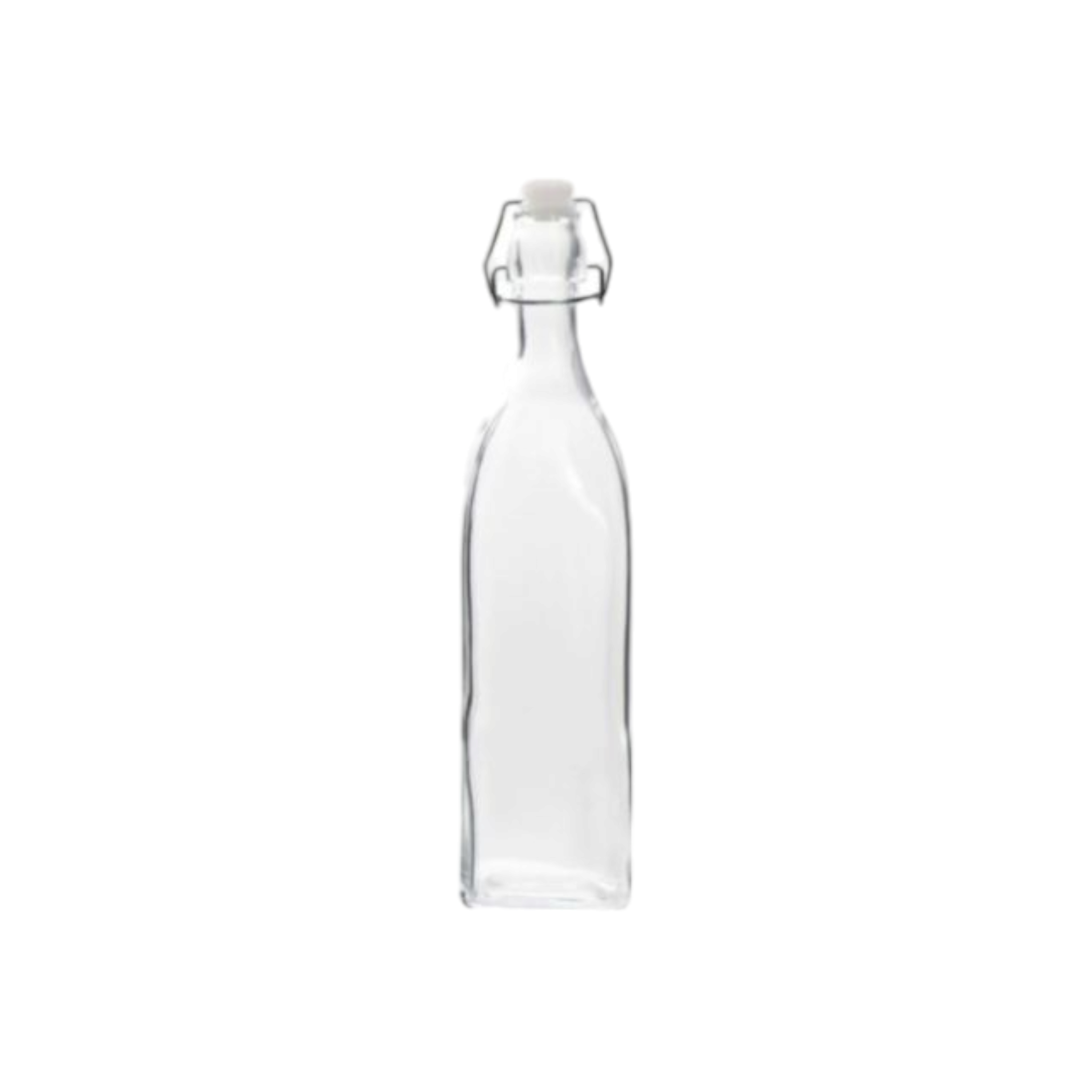 Regent Glass Square Bottle with Clip Top Lid 500ml 26108