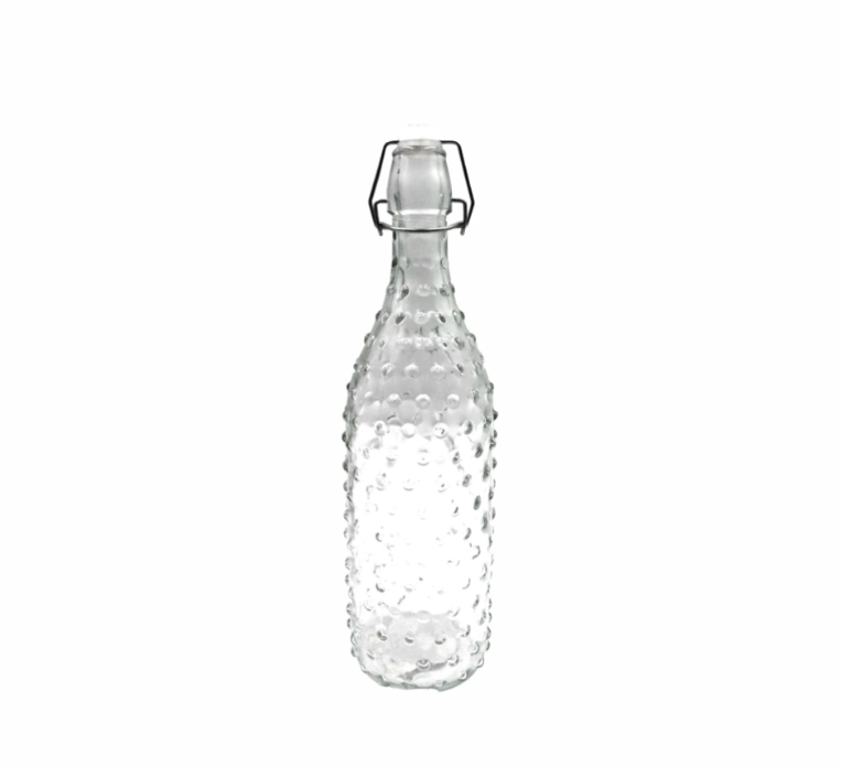Regent Glass Hobnail Bottle with Clip Lid 1L 26131