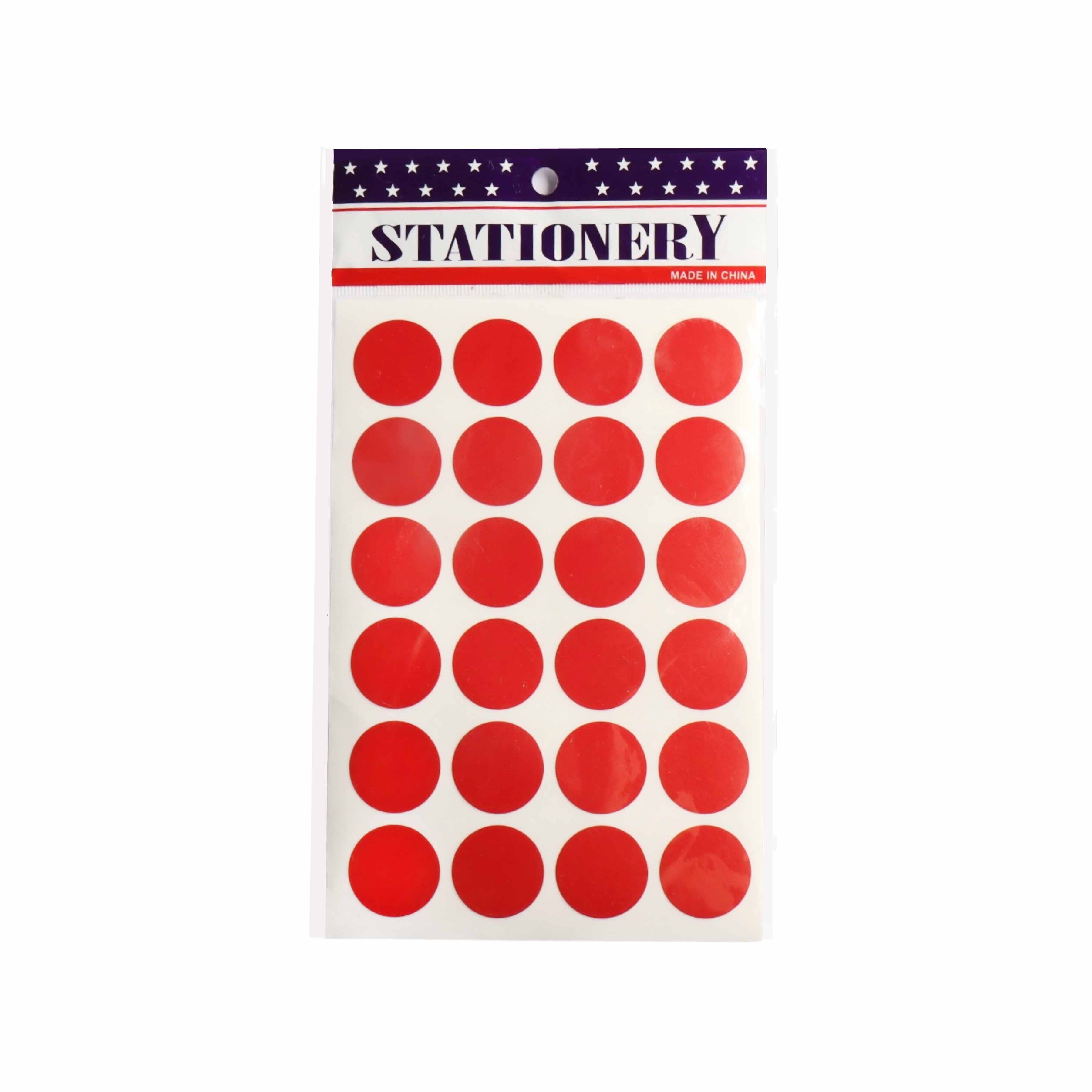 Sticker Round Dot 24pc Ep