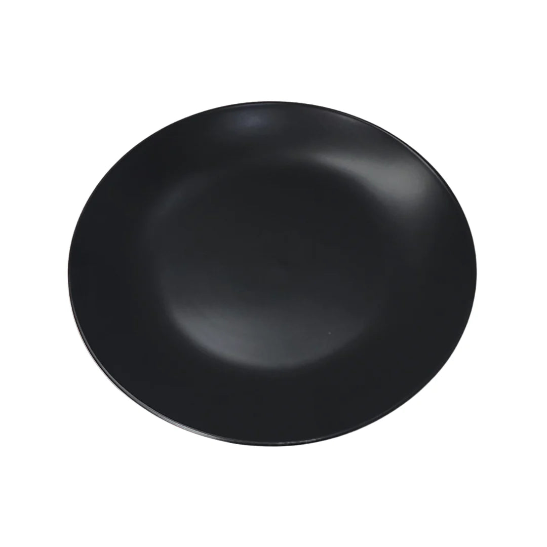 Ceramic Dinner Side Plate Matt Black 20.5cm