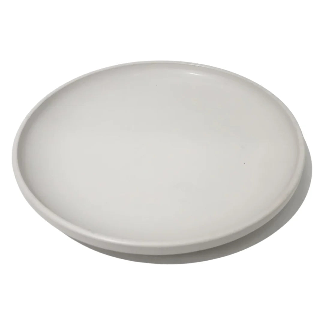 Dinner Plate Straight Edge Matt Cream 27.5cm