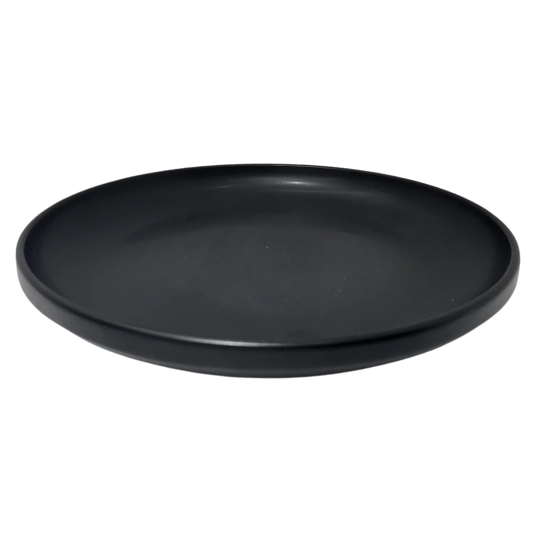 Dinner Plate Straight Edge Matt Black 27.5cm