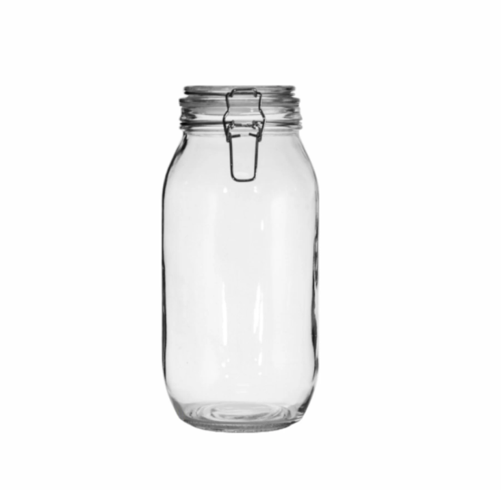 Regent Glass Canister Jar 2L Hermetic with Clip and Seal Lid 27587