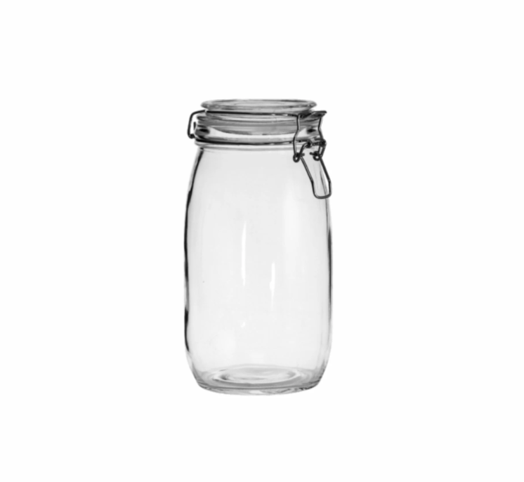 Regent Glass Canister Jar 1.45L Hermetic with Clip Seal Lid 27588