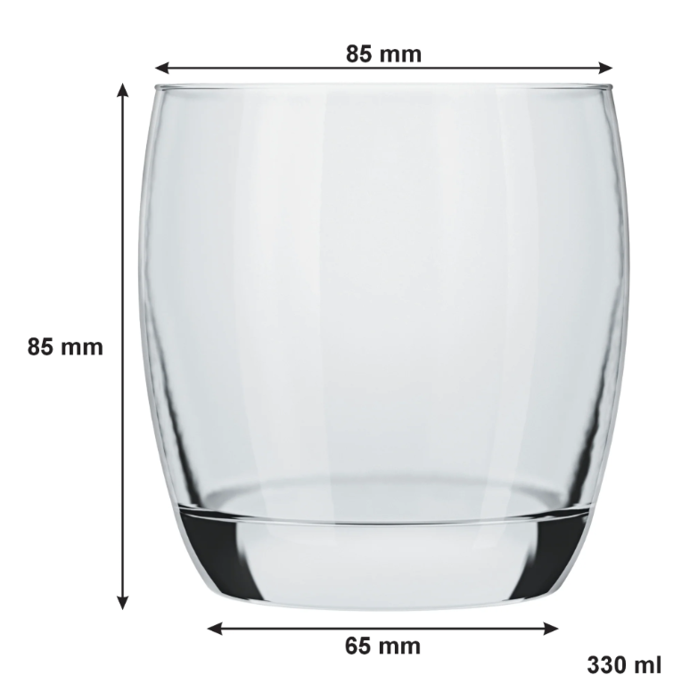 Consol Glasgow Glass Tumbler 330ml Whisky 4pack 27632