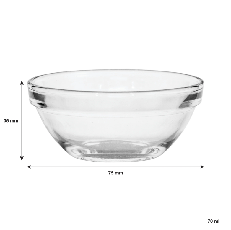 Regent Tempered Glass Bowl 70ml Stackable 27714