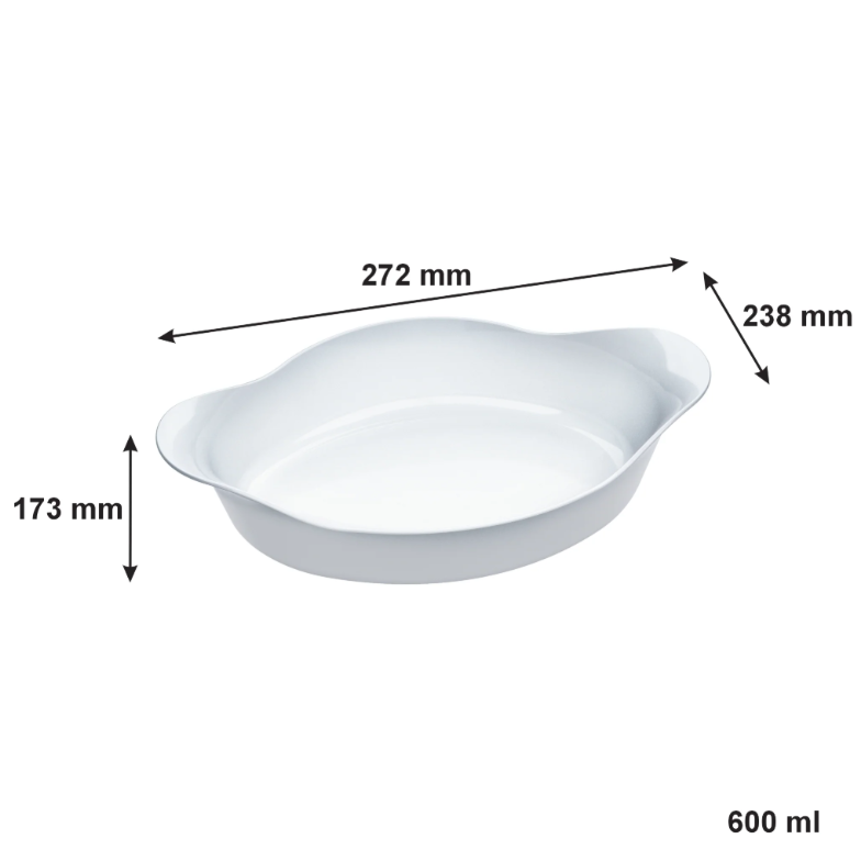 Marinex Opaline Oval Roaster Small 600ml