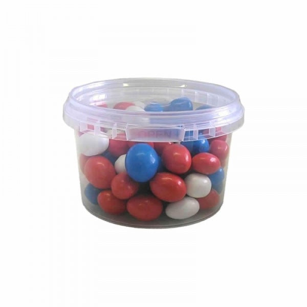 250ml Plastic Tub Tamper Proof with Clear lid 10pack