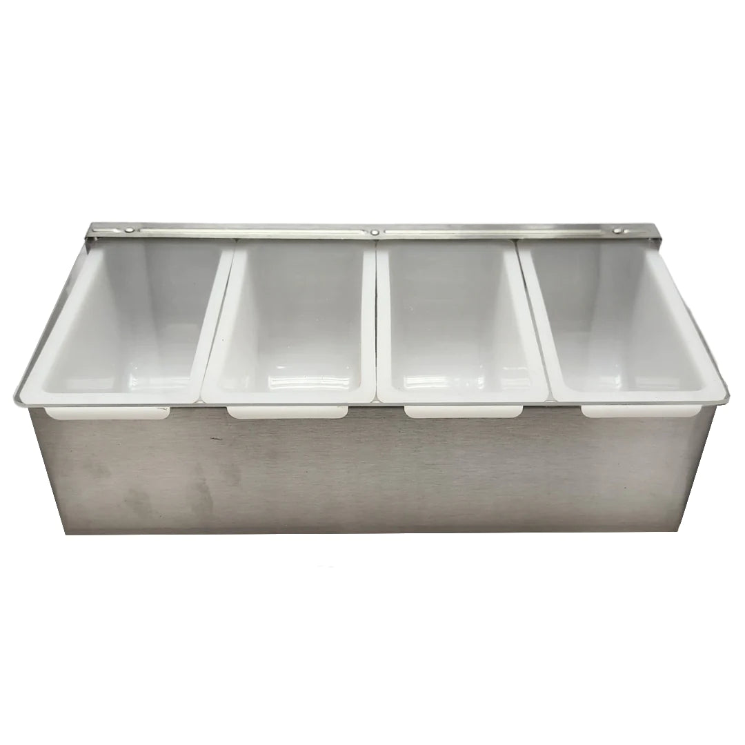 Condiment Set Stainless Steel 4 Insert SGN283