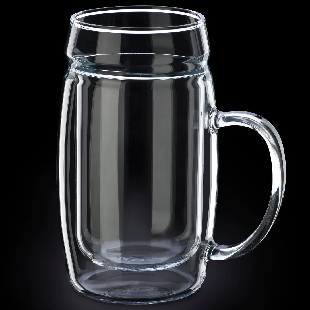 Simax Double Wall Glass Mug 500ml Beer Tumbler