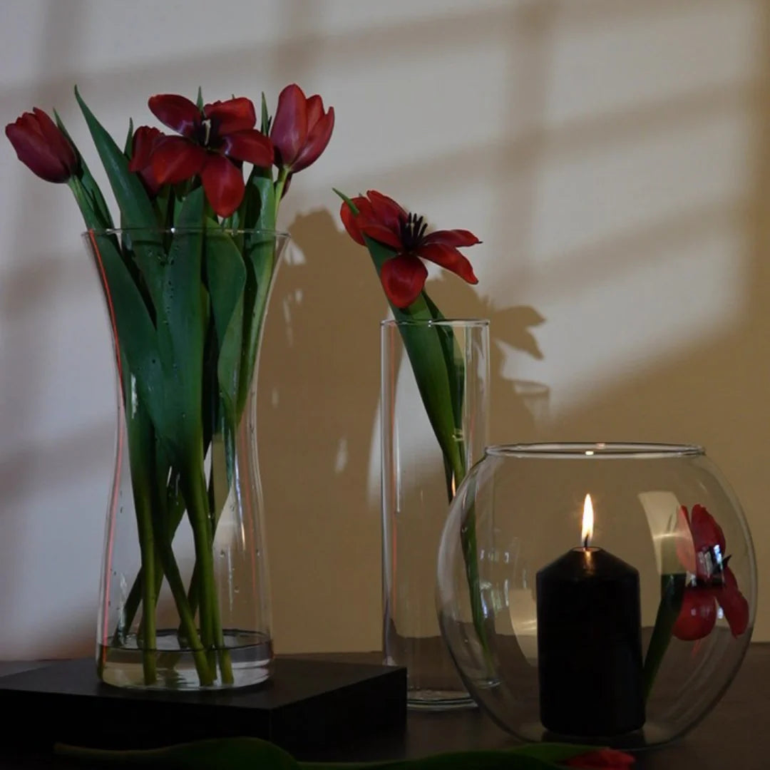 Simax 21.5cm Glass Globe Vase