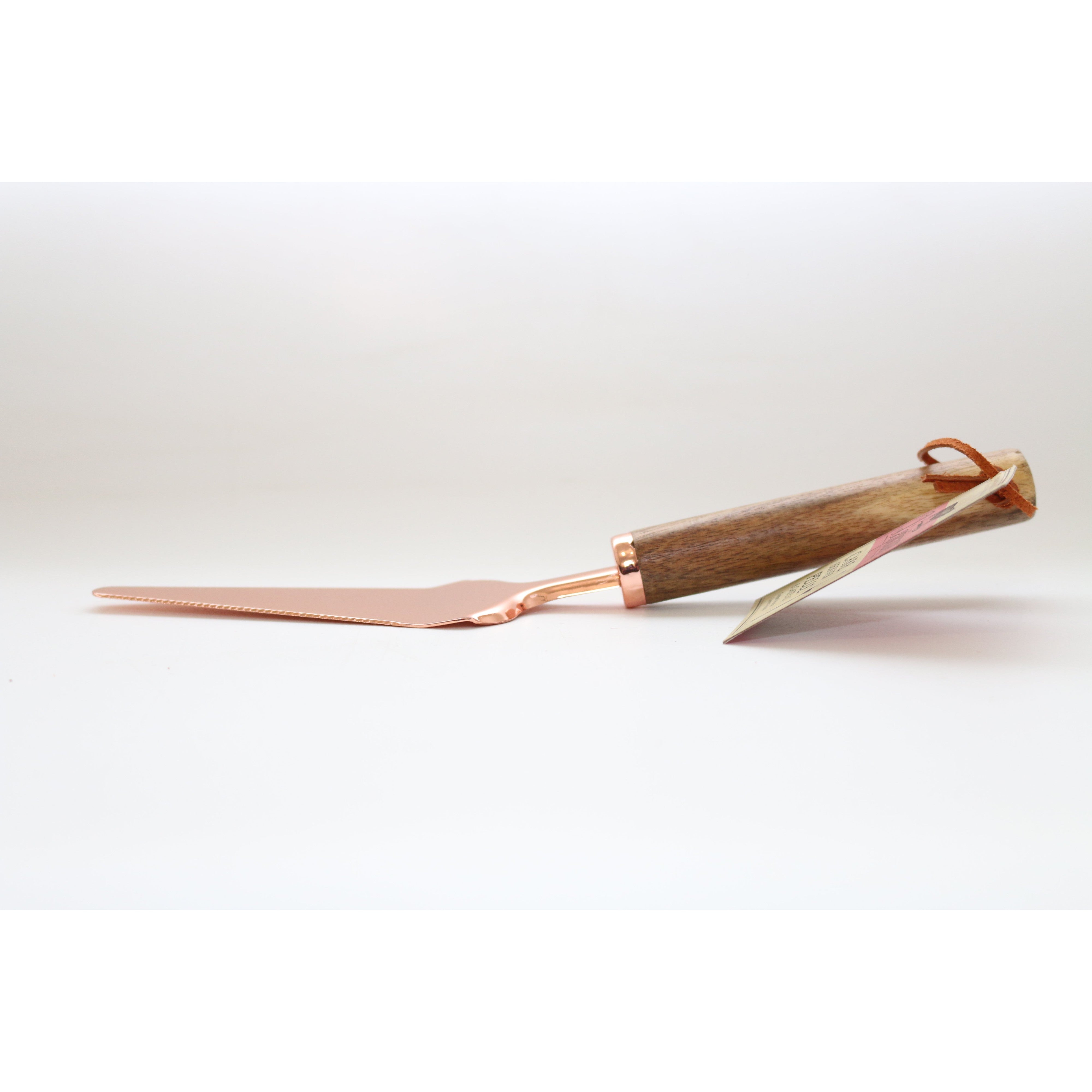 Cake Server Copper Acacia Handle  28962