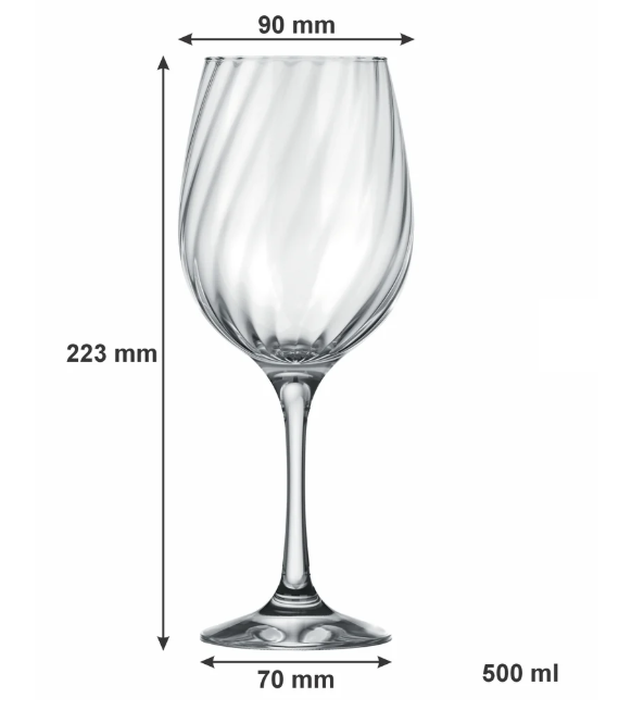 Nadir Ravena Stemmed Red Wine Glass 500ml